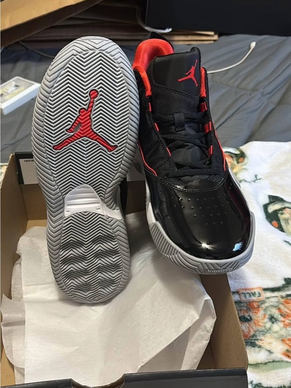 Men’s Jordan Stay Loyal Black and Red High-Top Sneakers